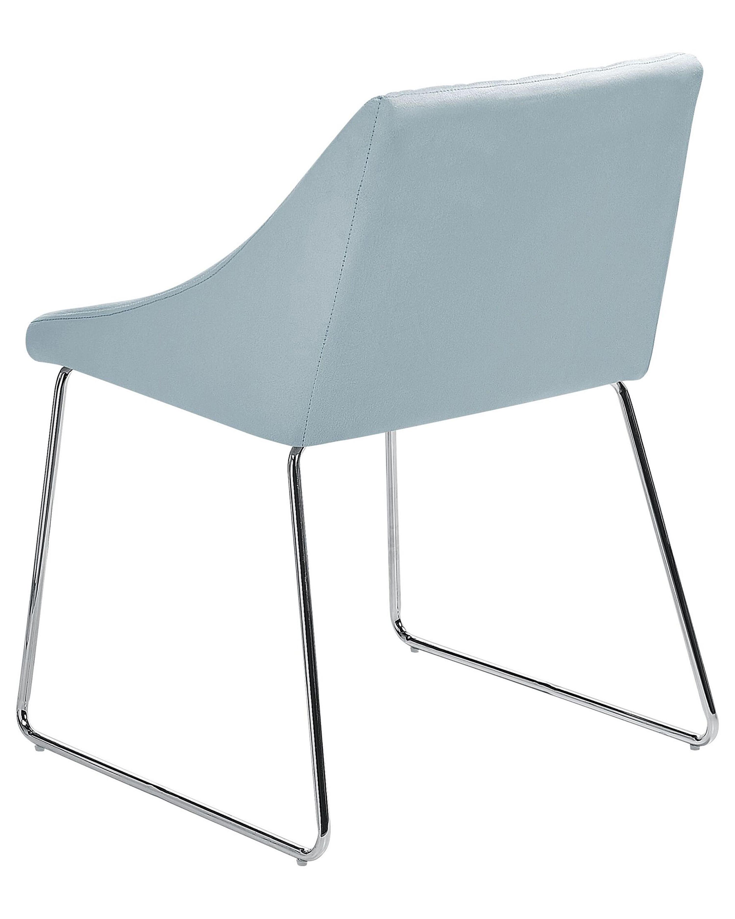 Set van 2 eetkamerstoelen ARCATA Fluweel Lichtblauw