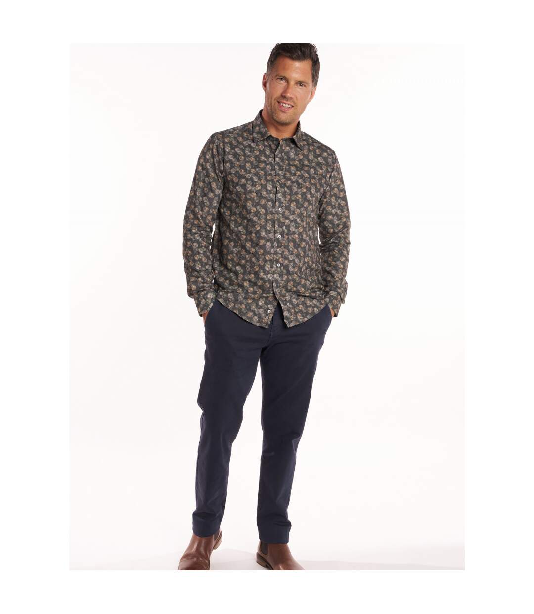 Chemise imprimée col ville