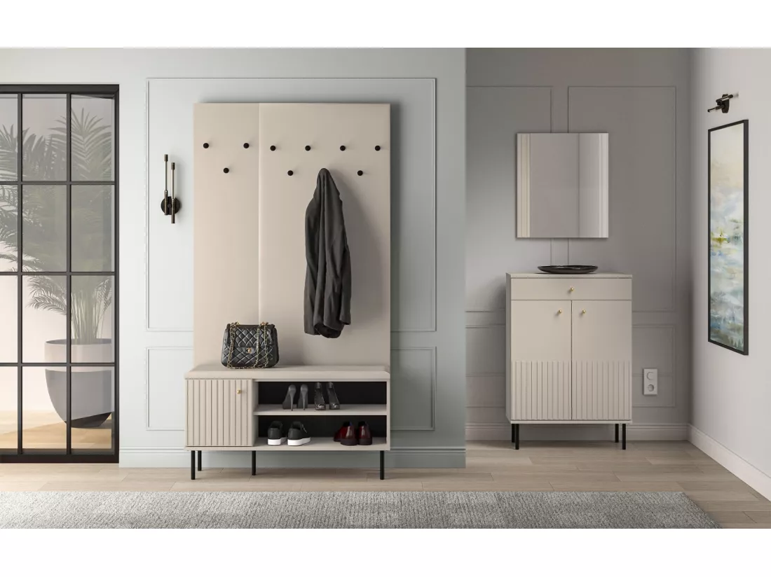 Porte-manteau mural - 34 cm - beige - CALETTO