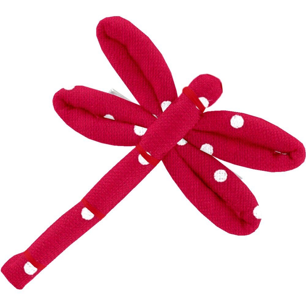 Barrette Libellule Pois Rouge