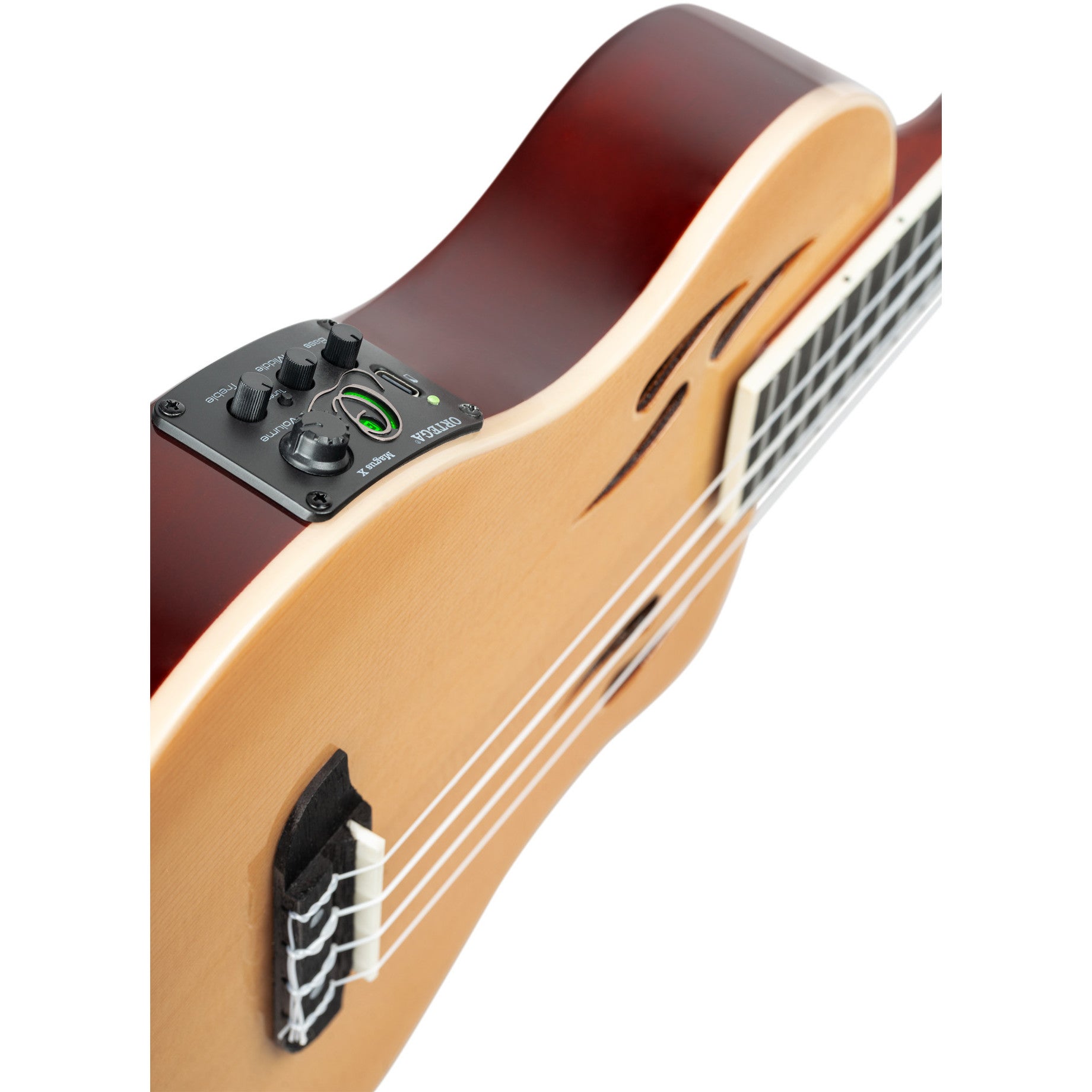 Ortega TourPlayer Series RTPS-U-NAT elektrische tenor ukelele met gigbag