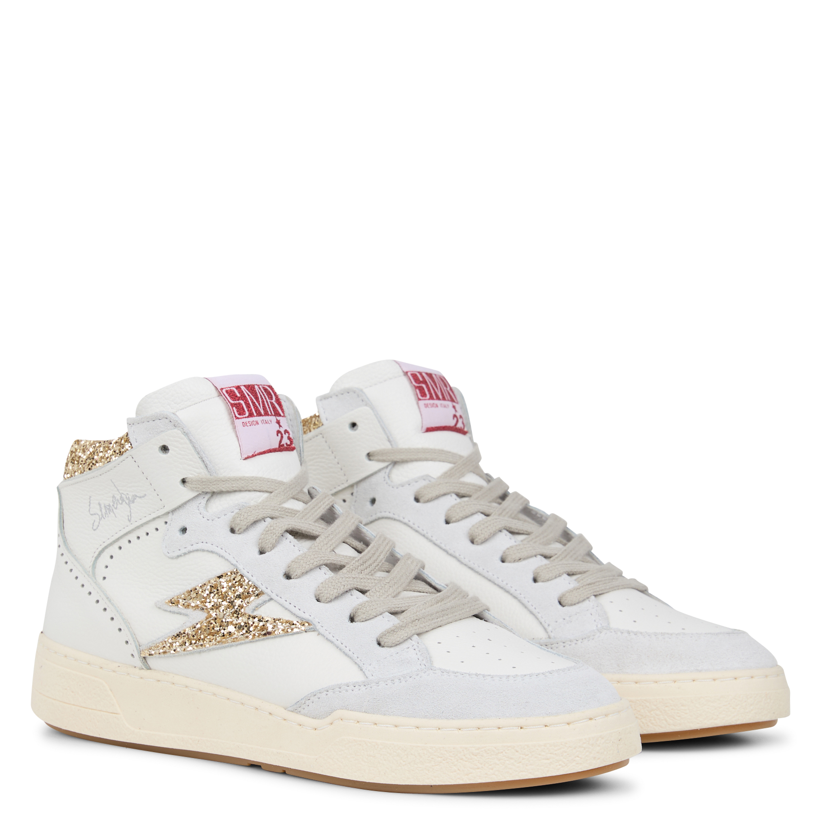 BRAGA - Baskets montantes en cuir | Blanc