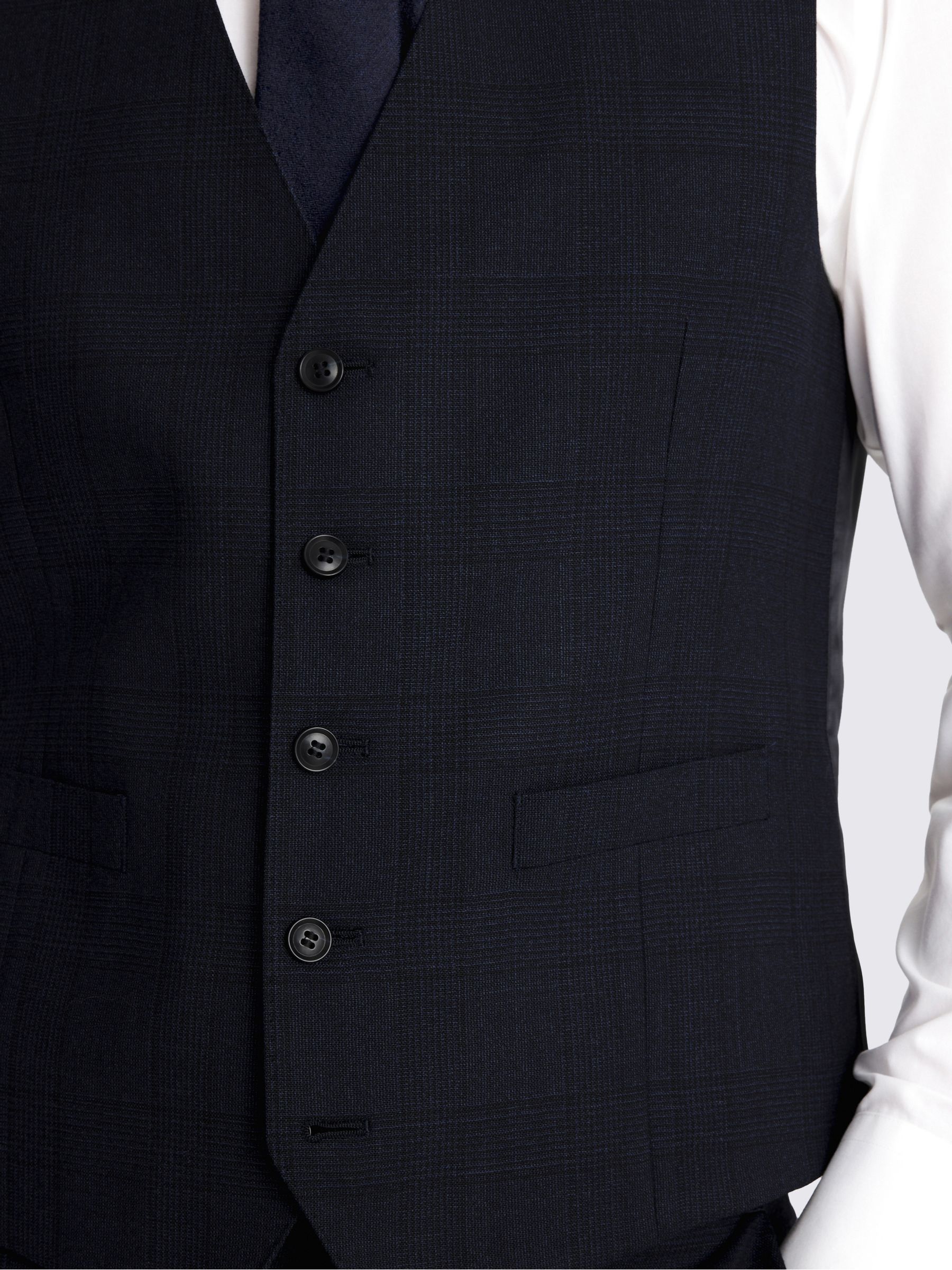 MOSS Regular Fit Half Canvas Waistcoat