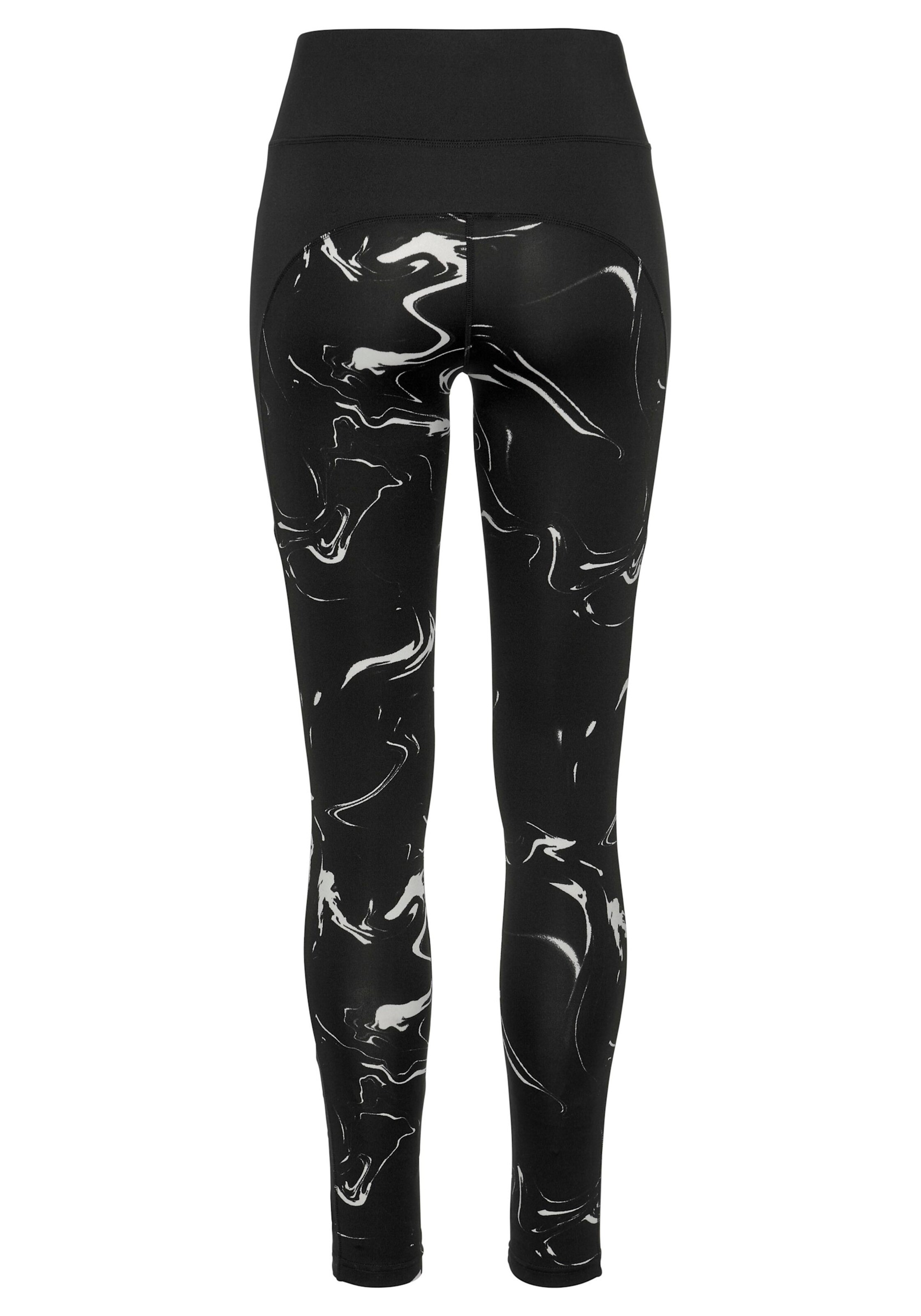 LASCANA ACTIVE Leggings in schwarz-marmoriert-weiß