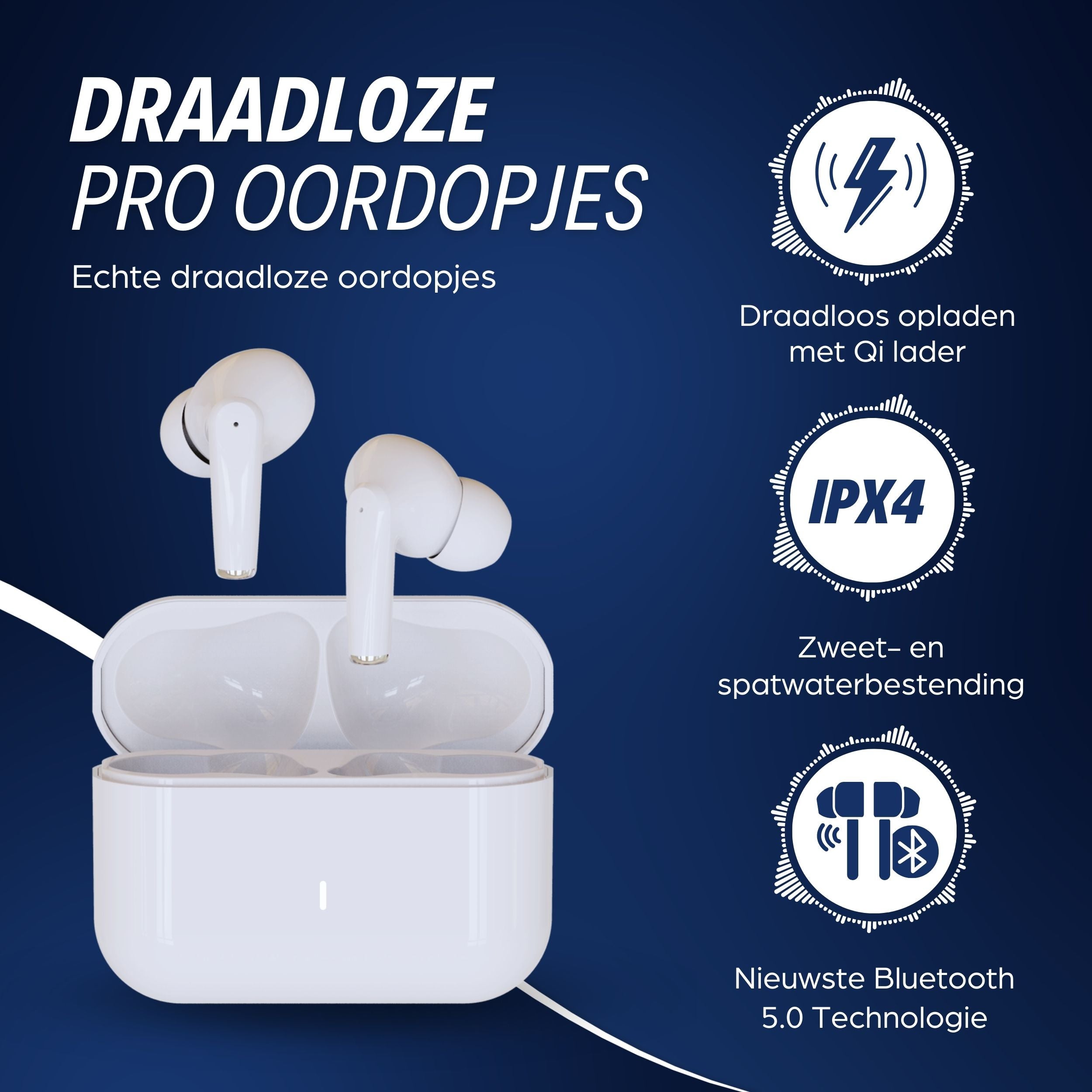 AV Audio Melody ANC Pro White TWS oordopjes