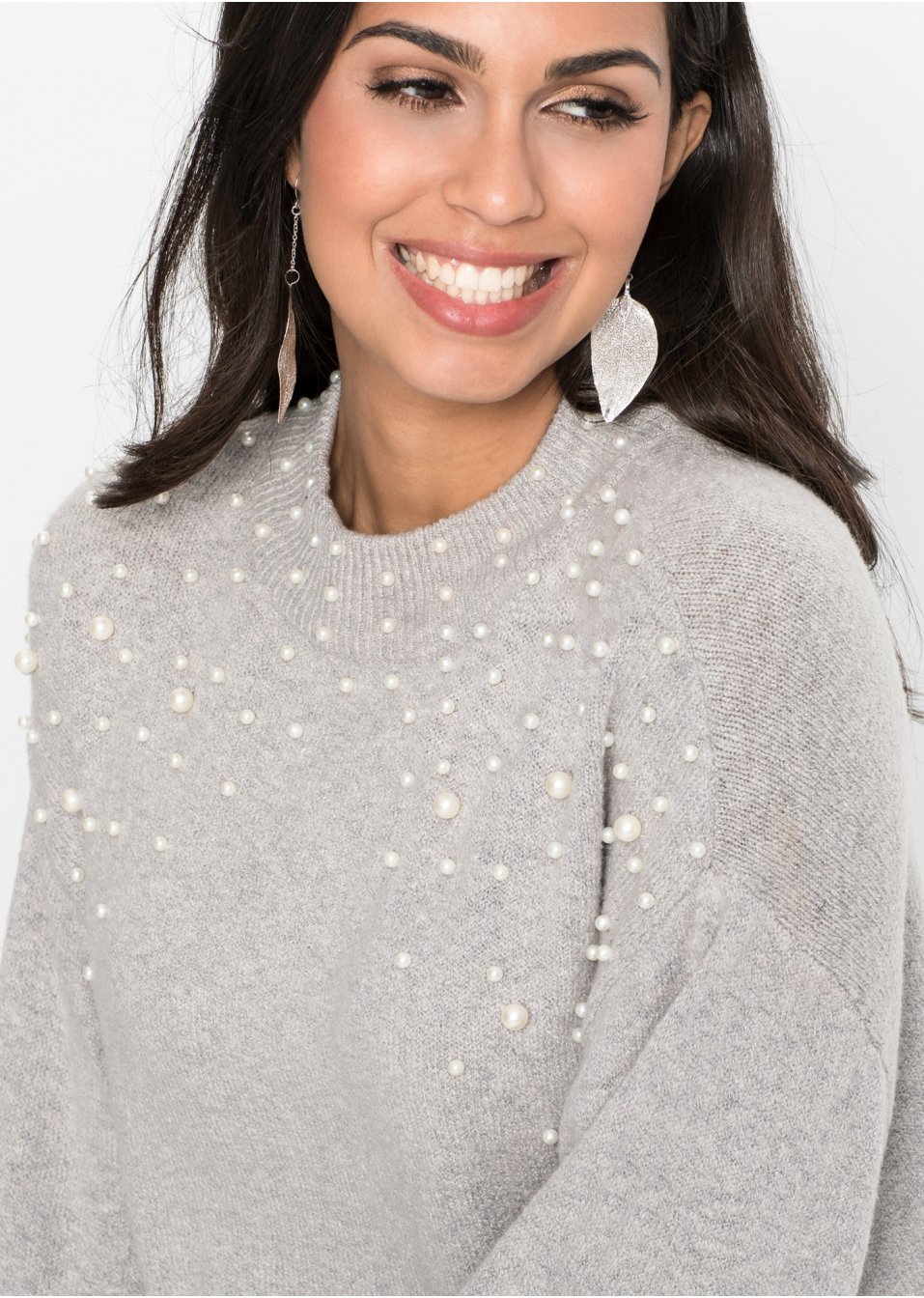 Pull en maille avec perles