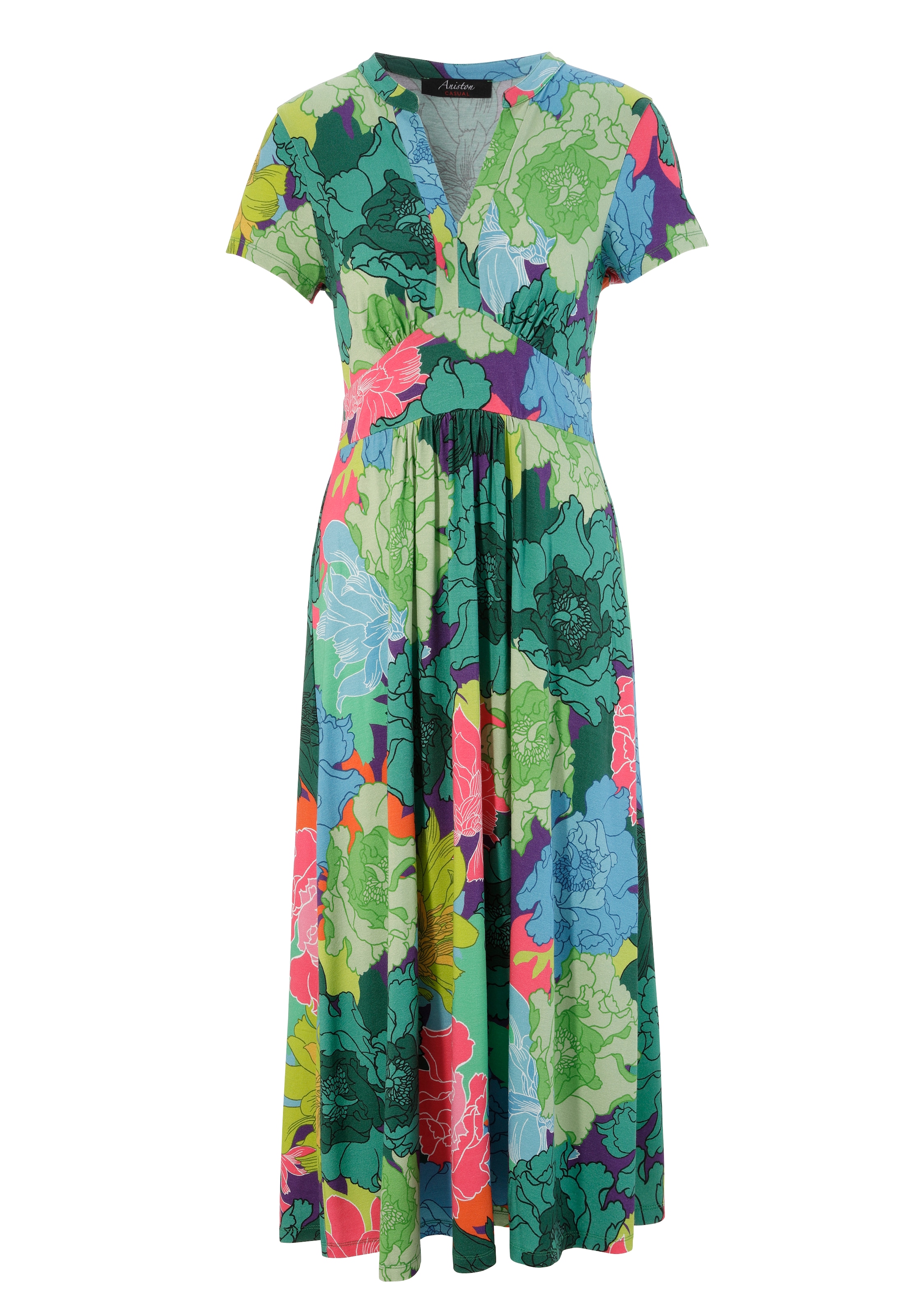 Aniston CASUAL Sommerkleid mit grossflächigem, graphischem Blumendruck