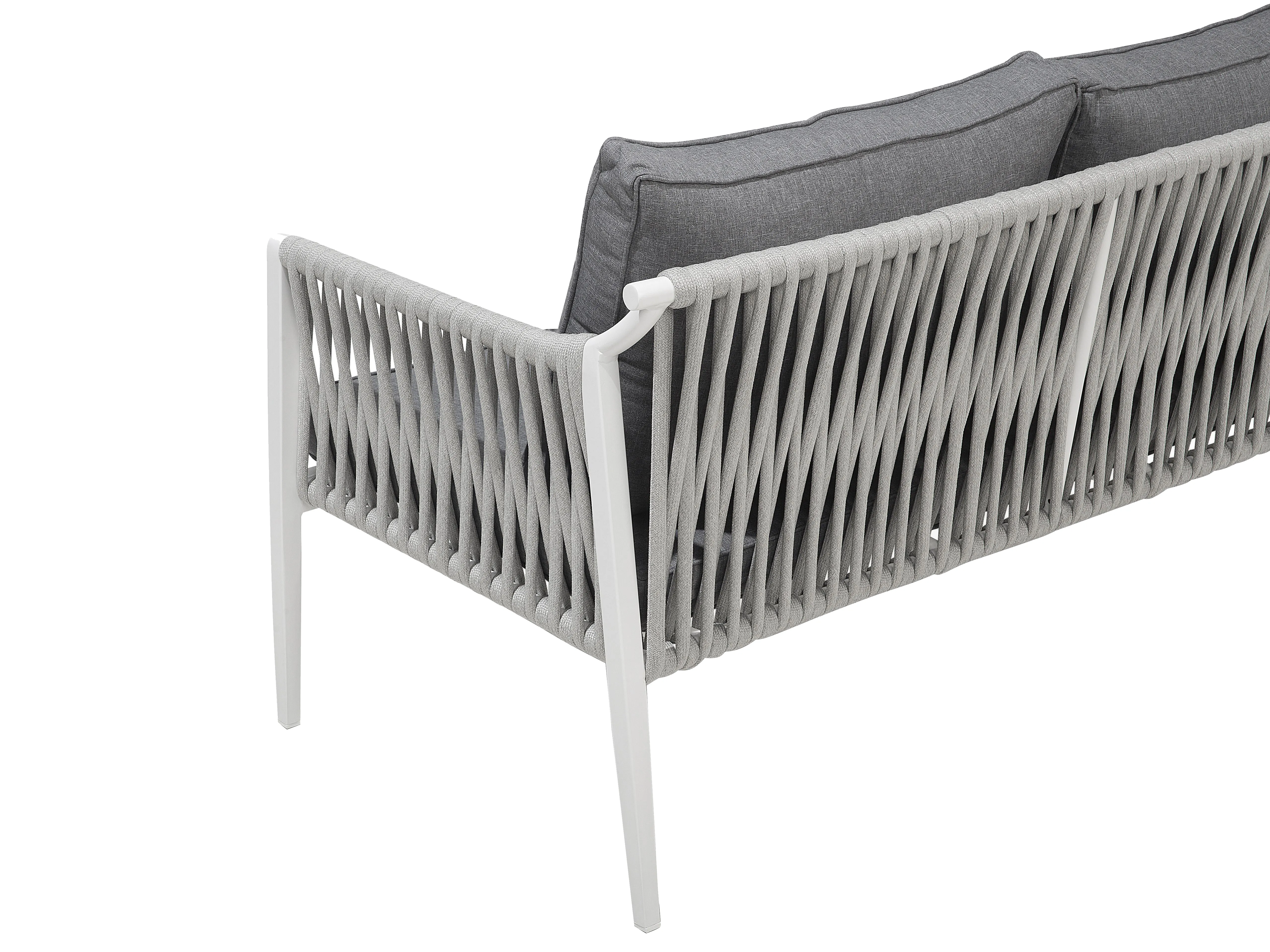 Loungeset met tafel 4-zits LATINA Metaal Grijs