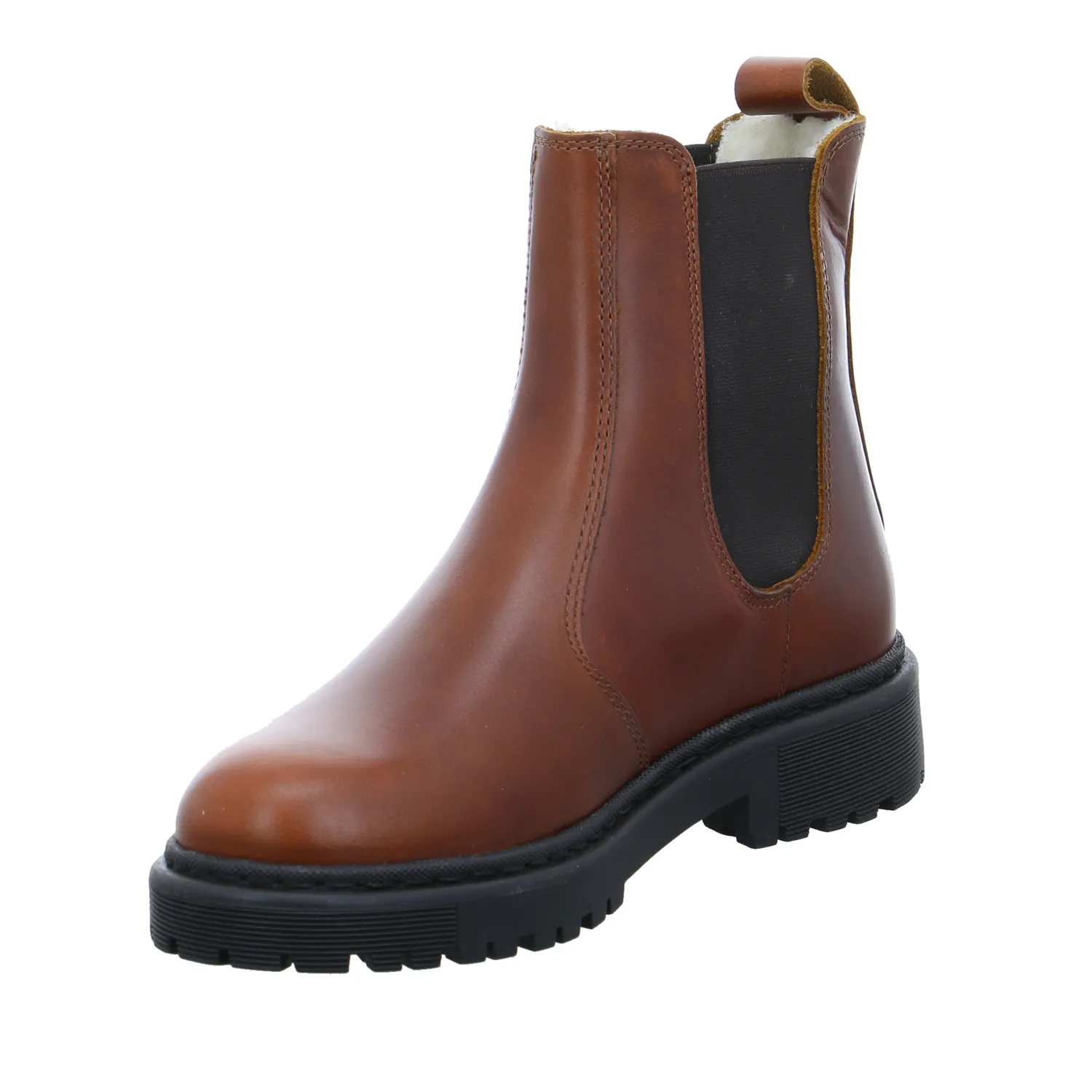 SCHUHENGEL Boot Cognac Leder  mit Wollfutter
