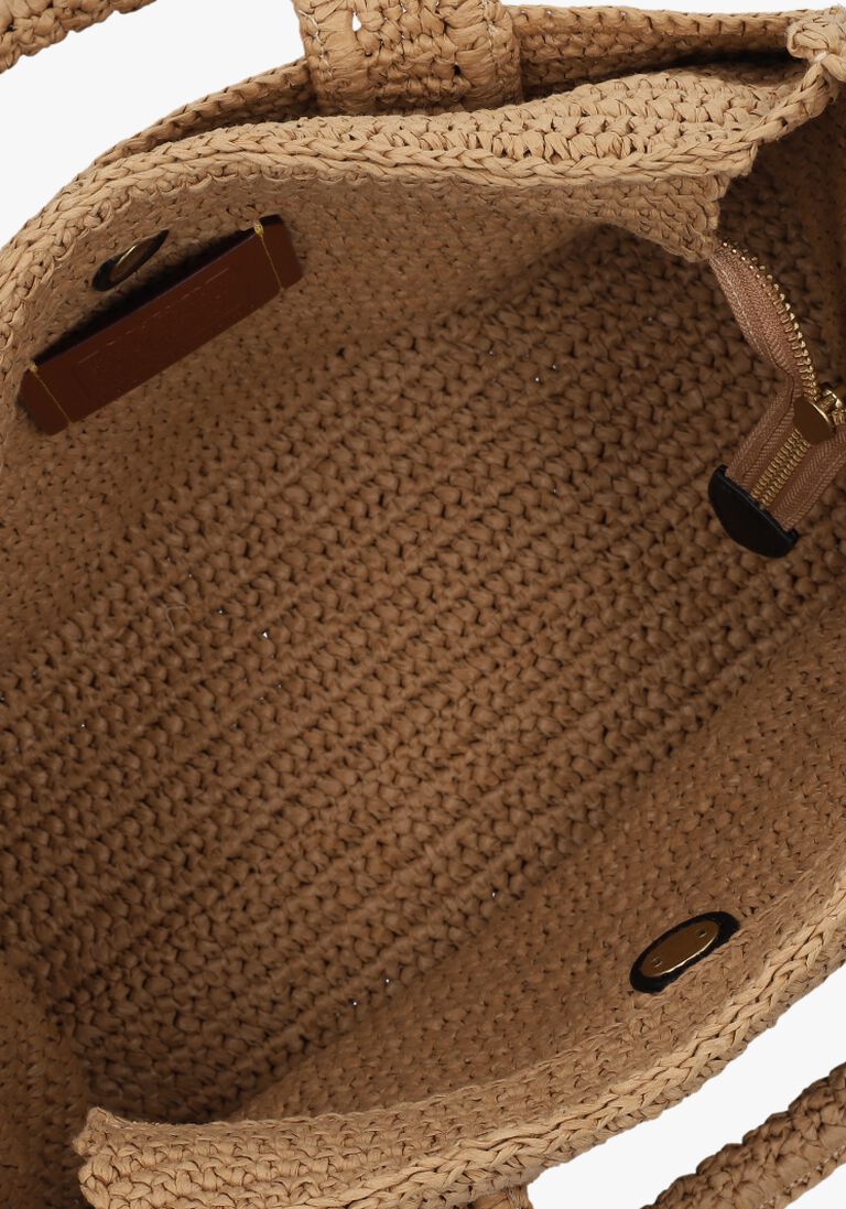 beige coach handtas straw cargo tote