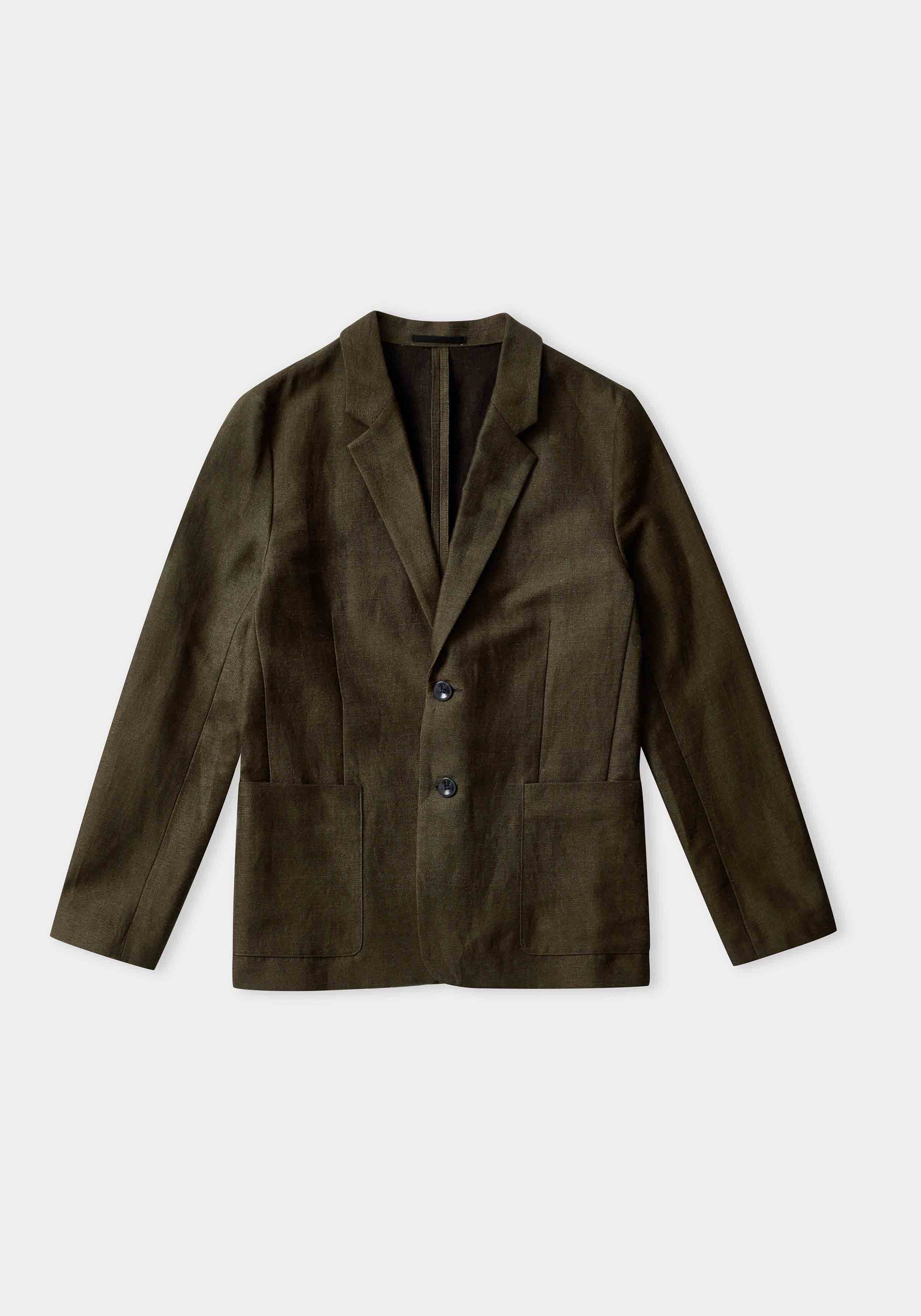 About Companions Leinen-Blazer Enver Olive Winter Linen