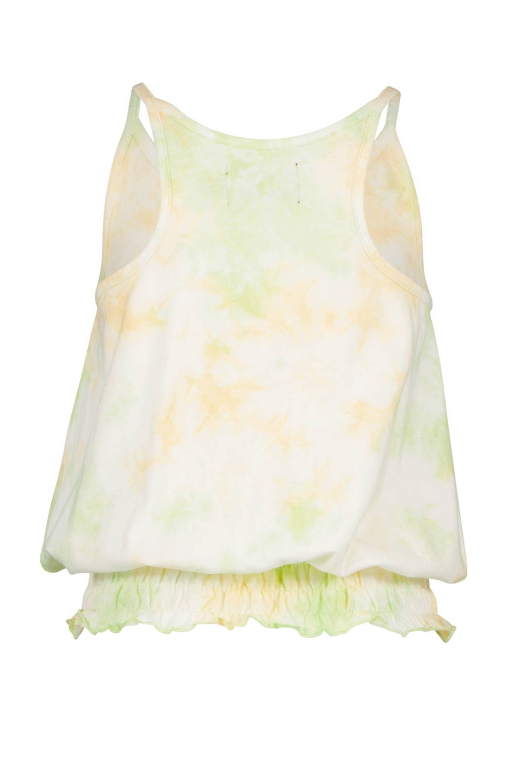 Raizzed tie-dyespaghettitop groen
