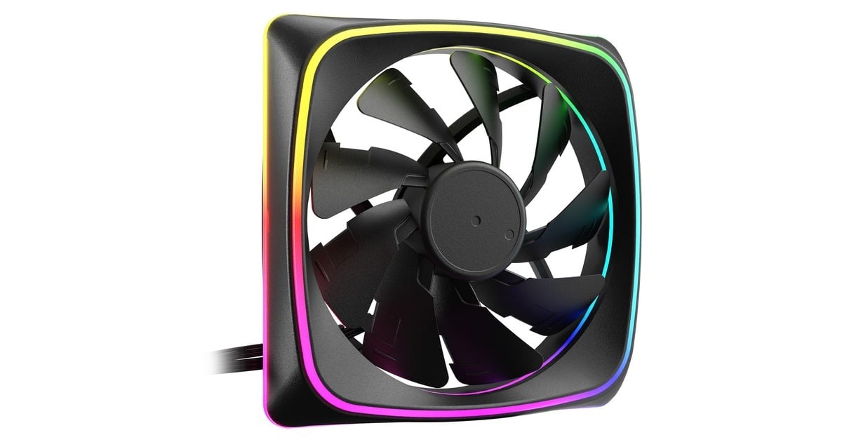 SharkoonSHARK Lights RGB PWM case fan  (Zwart, 120 x 120 x 25 mm)