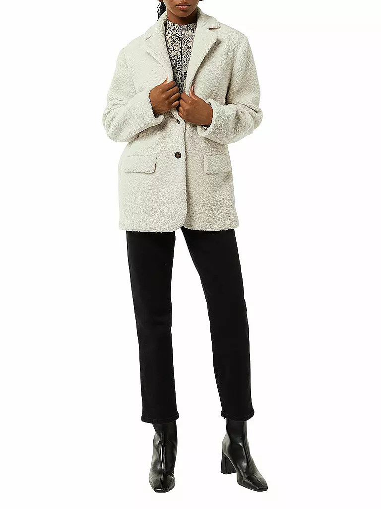 COMMA IDENTITY Blazer in Felloptik creme