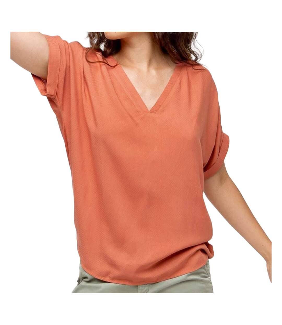 Blouse Terracotta Femme TBS Lexie