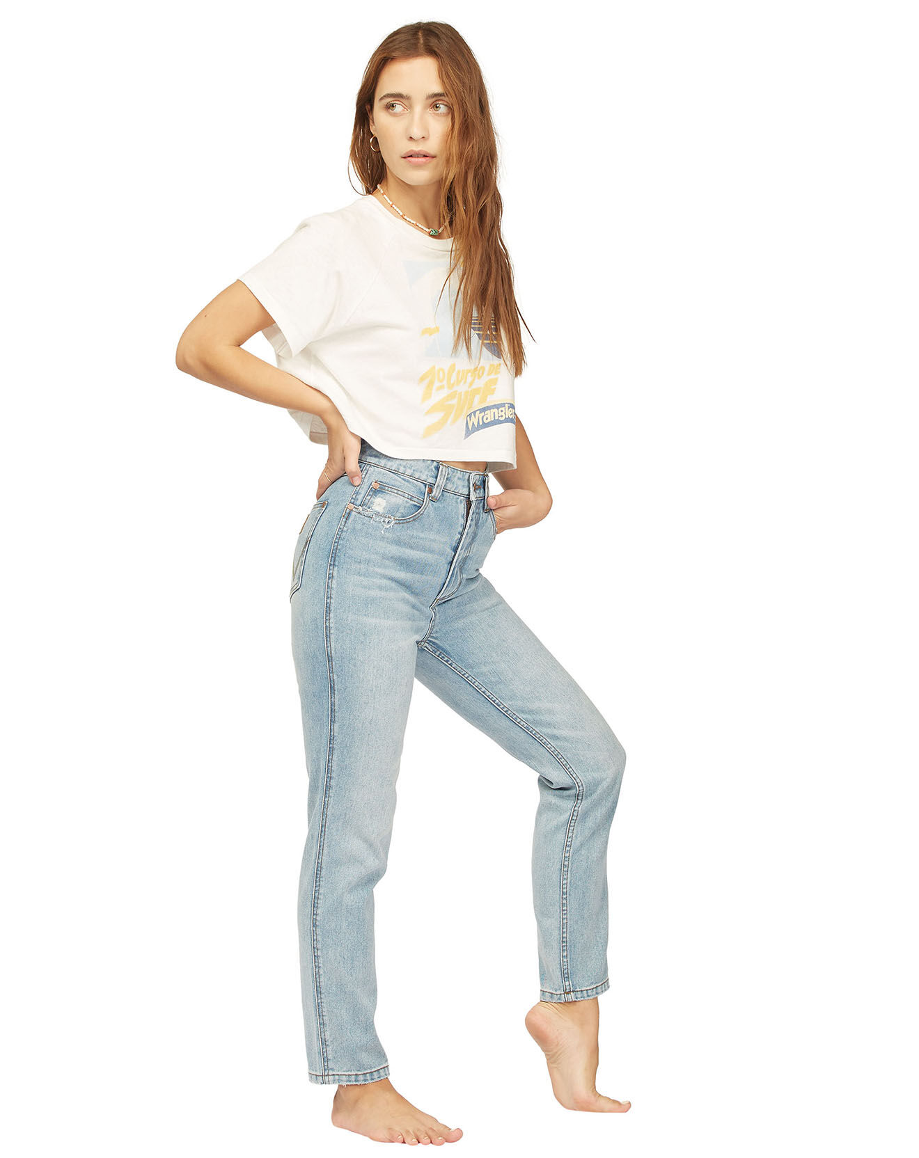 Billabong Jean Billabong x Wrangler Shes Cheeky bleu