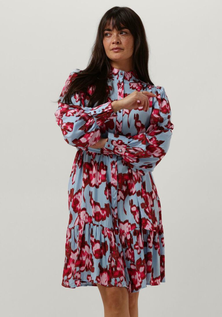Y.A.S. lichtblauwe y.a.s. mini jurk yasprismu ls shirt dress s.