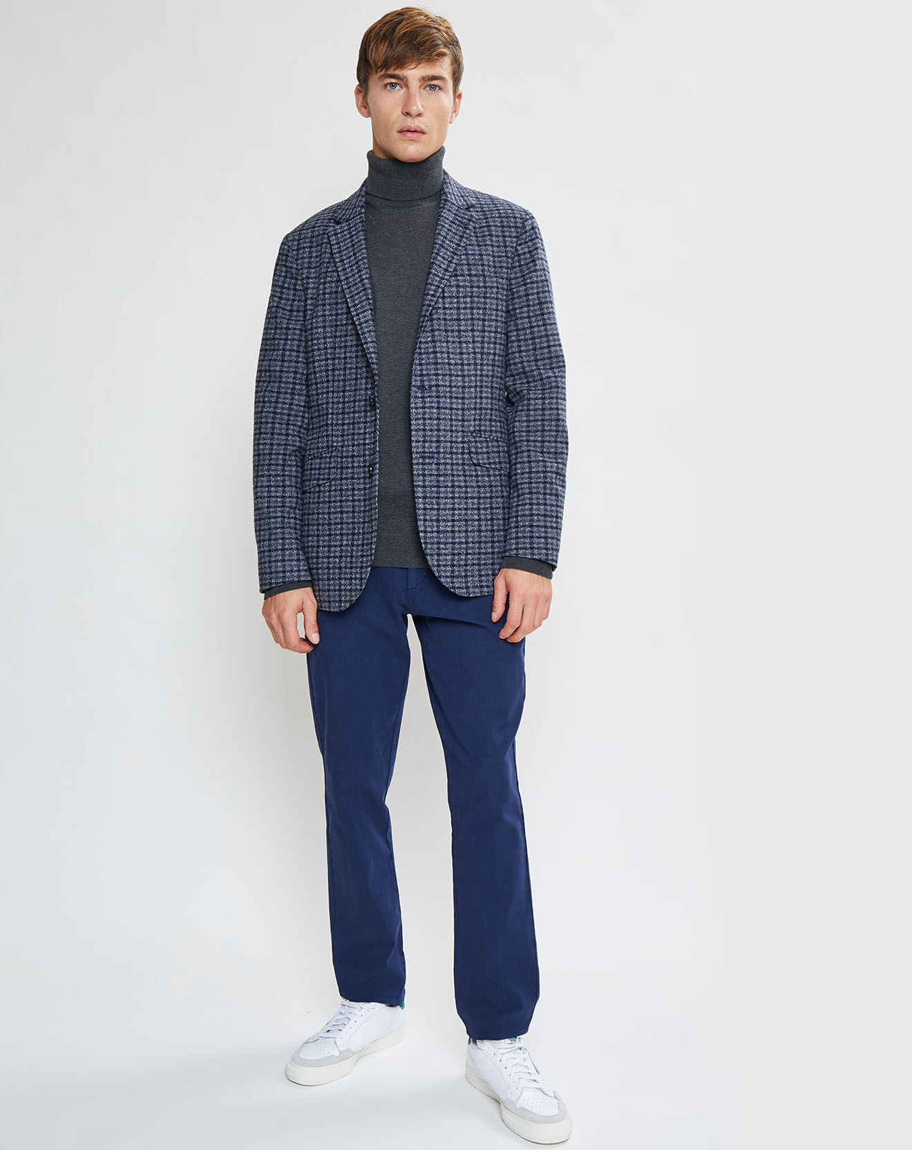 Hackett London Veste Vichy tricolore bleu/gris