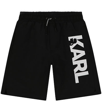 Karl Lagerfeld Bådeshorts - Sort m. Hvid