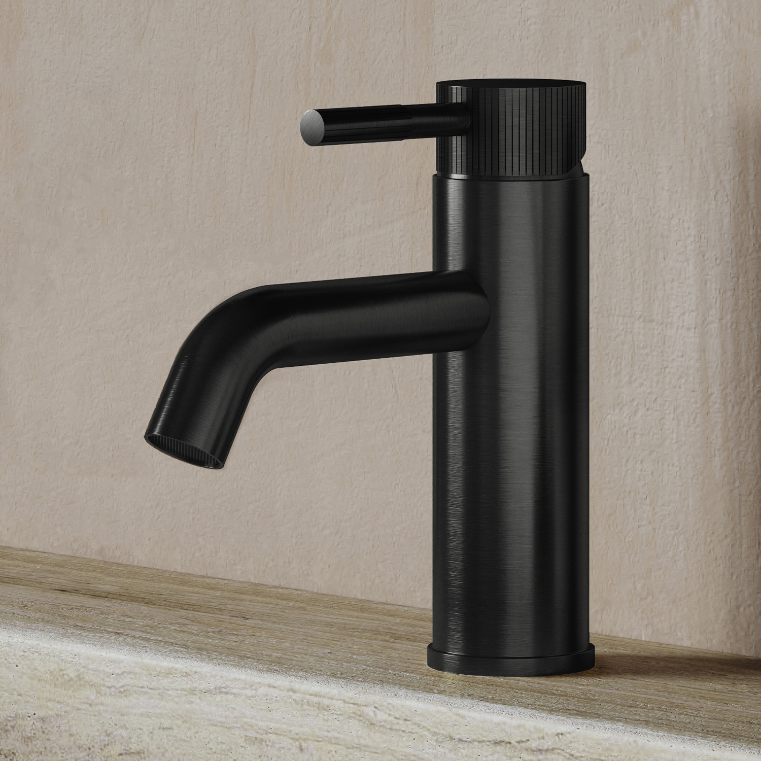 Saniclear Plus Stripes wastafelkraan verouderd ijzer - gunmetal