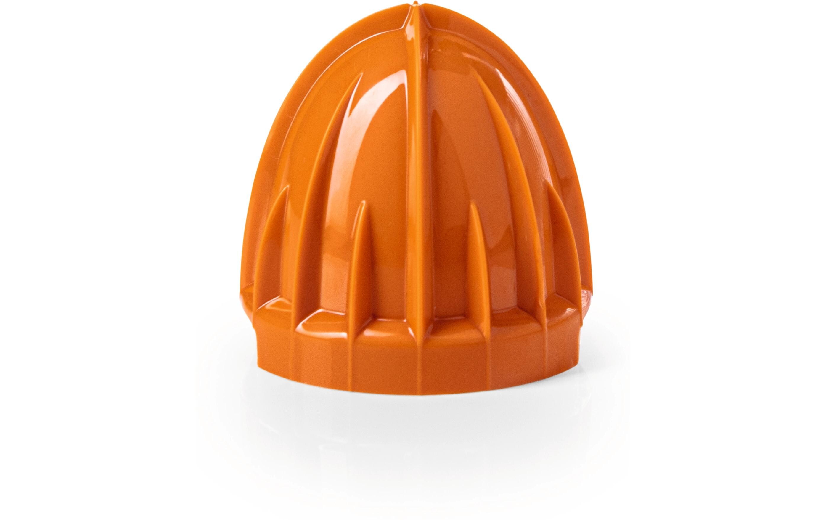 Zitruspresse Orange/SchwarzZitruspresse mit zwei Presskegeln