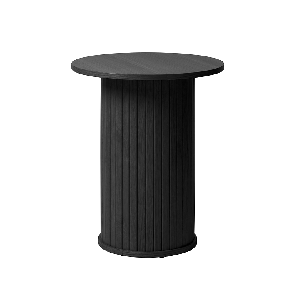Houten bijzettafel Lenn naturel - Ø50 cm Zwart eiken