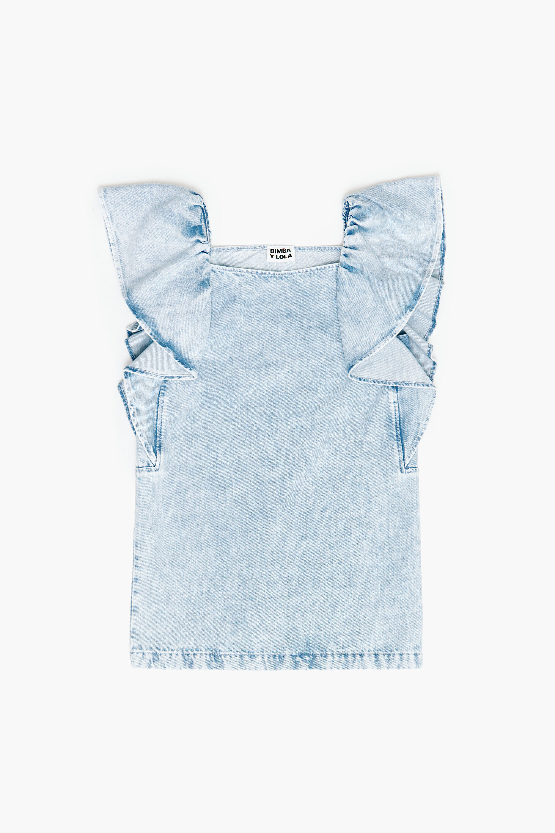Vestido curto jeans azul claro