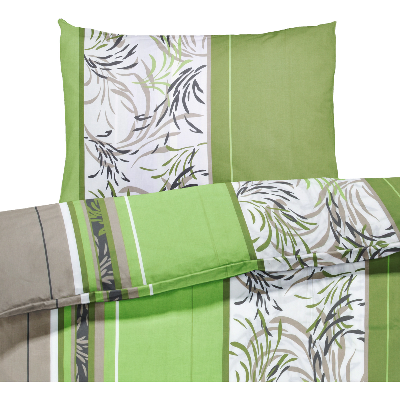 Bettwäsche Satin Jungle grün 50x70 Kissenbezug