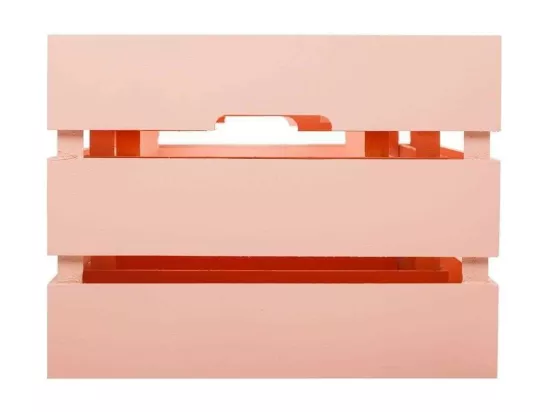 Ensemble de 3 tiroirs en bois laqué roses