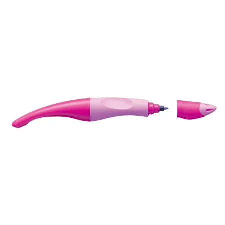 Ergonomischer Tintenroller für Linkshänder - STABILO EASYoriginal in hellpink/dunkelpink - Einzelstift - Schreibfarbe blau (löschbar) - inklusive Patrone