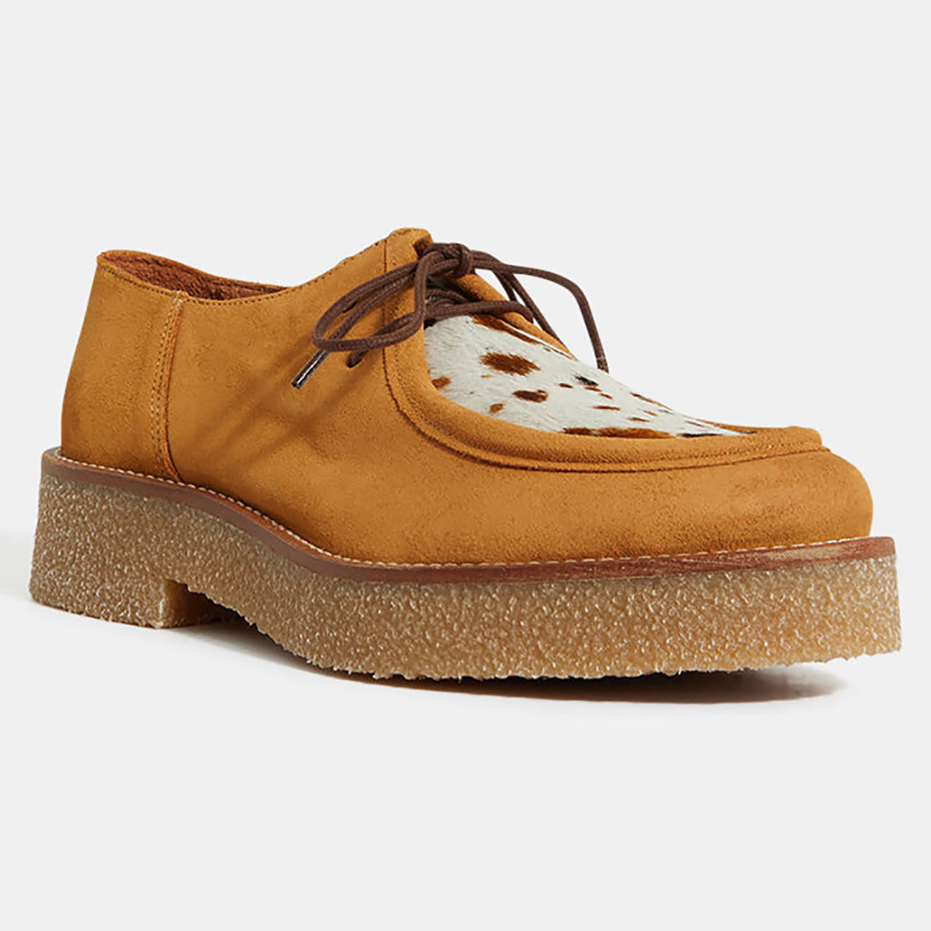Galeries Lafayette Derbies en Cuir camel