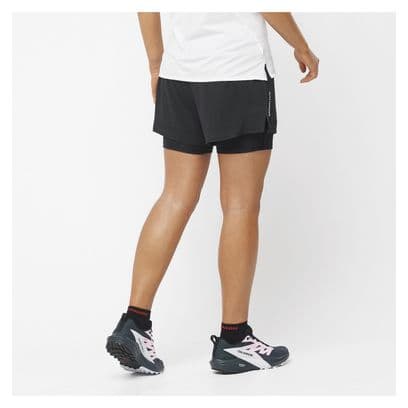 Short 2-en-1 Salomon Sense Aero Noir Femme