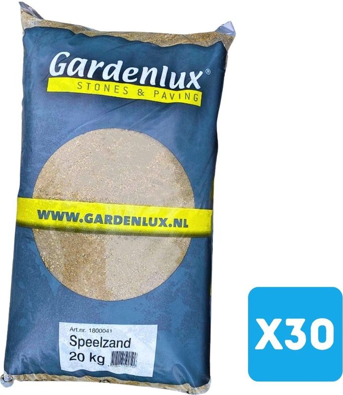 Gardenlux Speelzand - Zandbakzand voor Kinderen - Gecertificeerd - Voordeelverpakking 30 x 20 kg