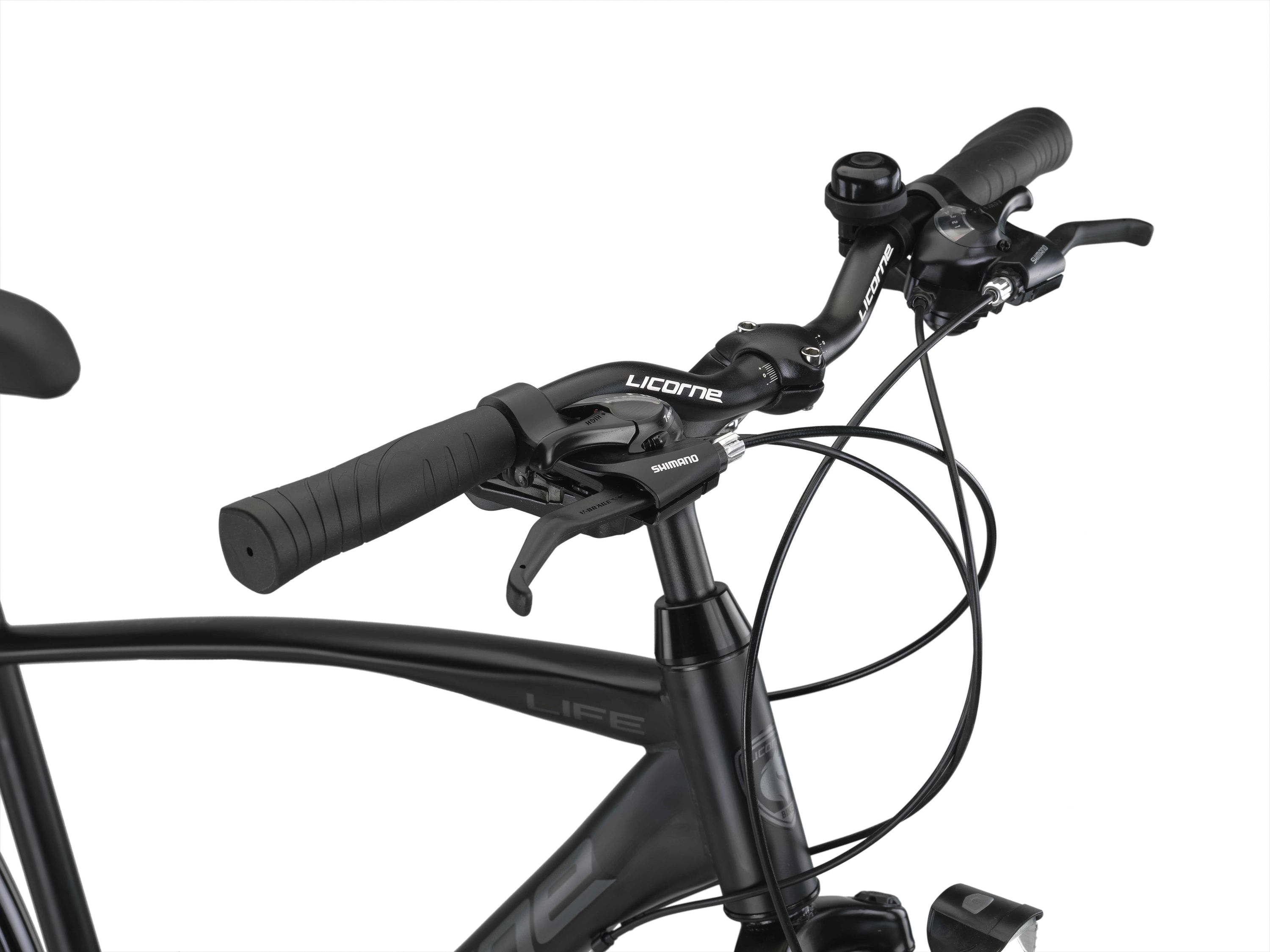 Licorne Bike Life M-V-ATBPremium Trekking Bike in 28 Zoll - Fahrrad für Herren, Jungen, Damen und Herren - Shimano 21 Gang-Schaltung - Herren Citybike - Männerfahrrad.