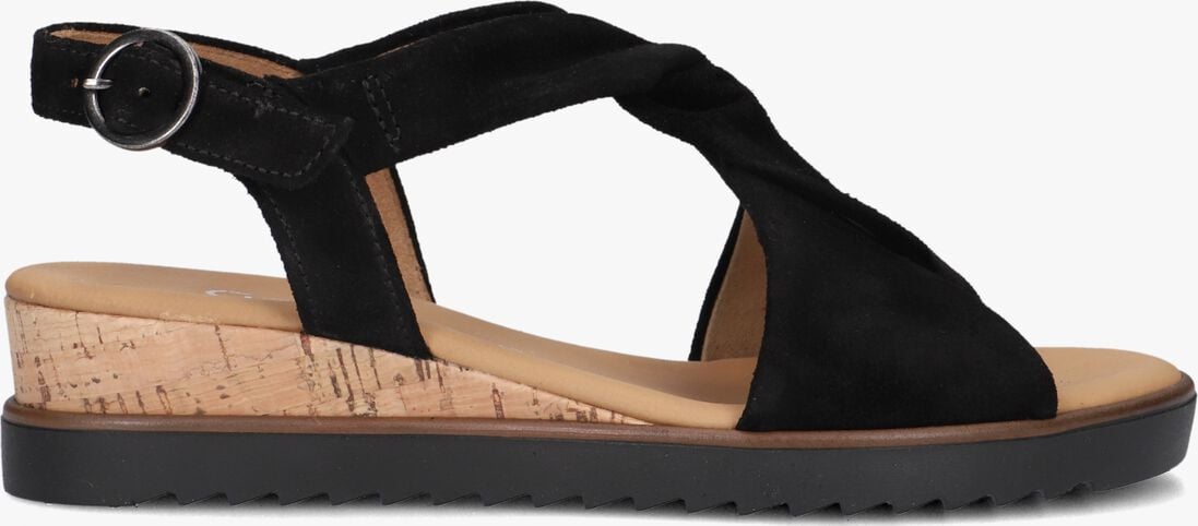 zwarte gabor sandalen met hak 751.1