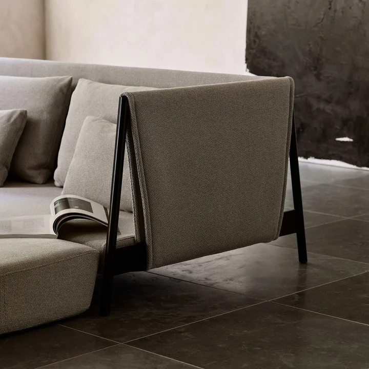Softline - Madison Schlafsofa, schwarz / Vision dunkelblau (441)