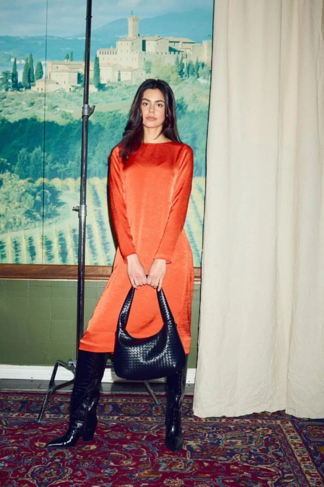 Noella Kane Dress 1210 tomato red
