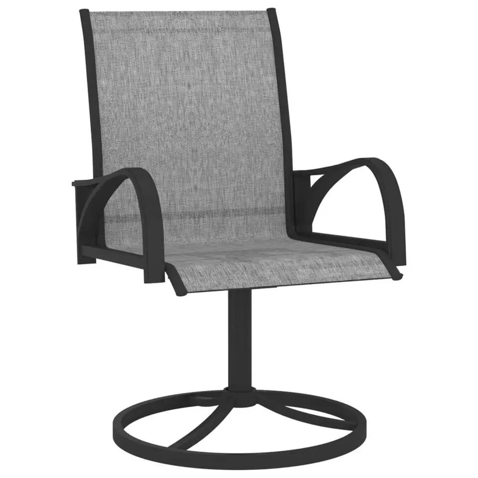 vidaXL - Tuinset - Grijs - Staal - 80 cm tafellengte