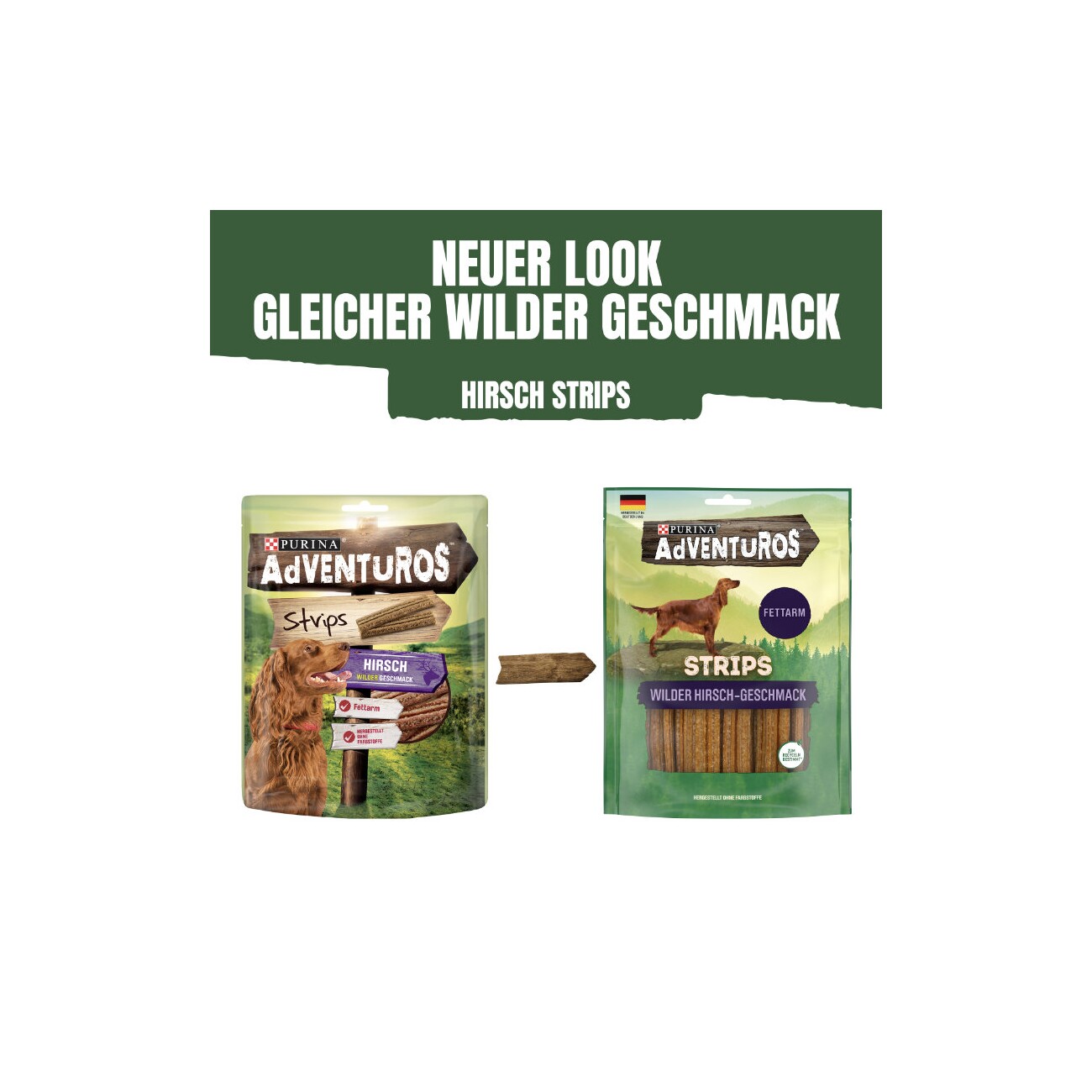 Adventuros Strips fettarm Hirsch 6x90g