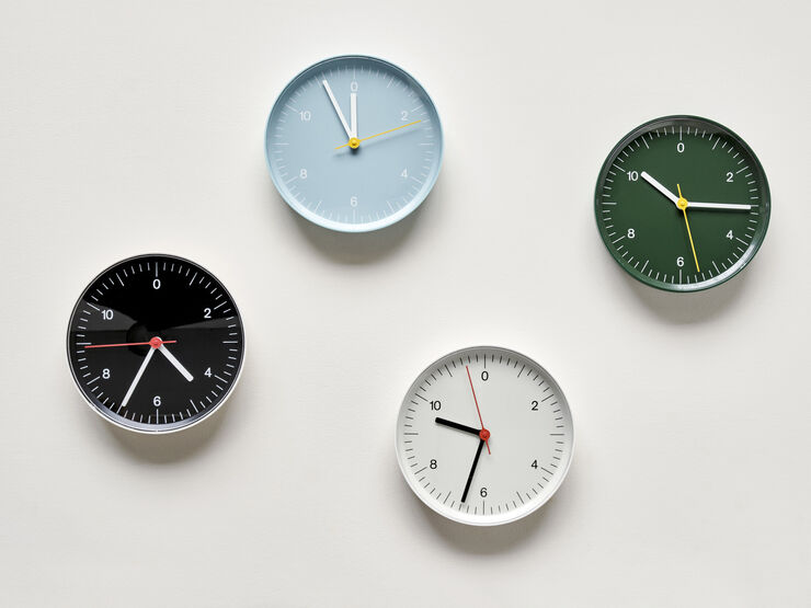 Hay Wall Clock-White White
