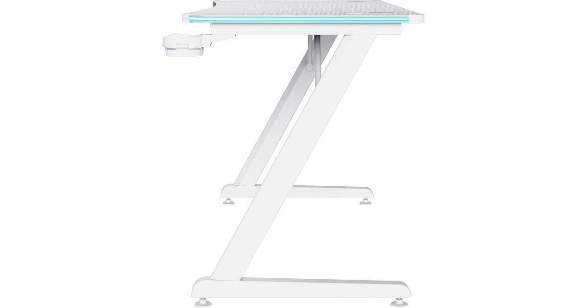 TrustGXT 709W Luminus RGB-gamingbureau gaming desk  (Wit)