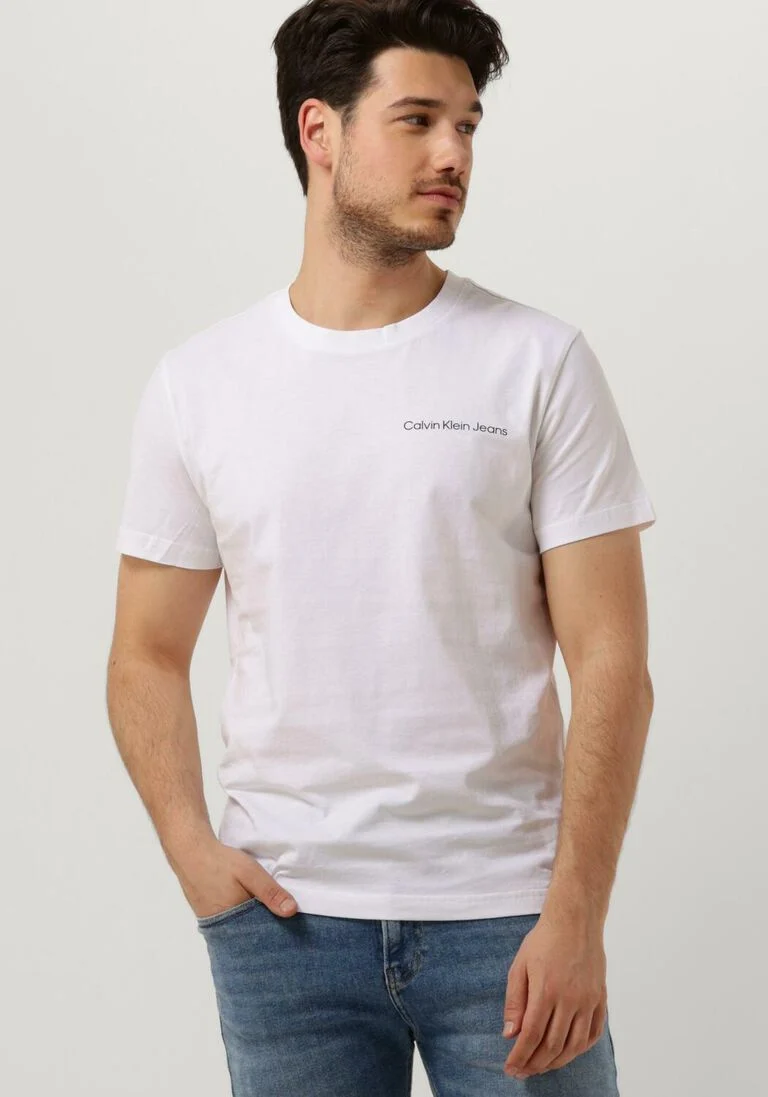 CALVIN KLEIN witte calvin klein t-shirt chest institutional