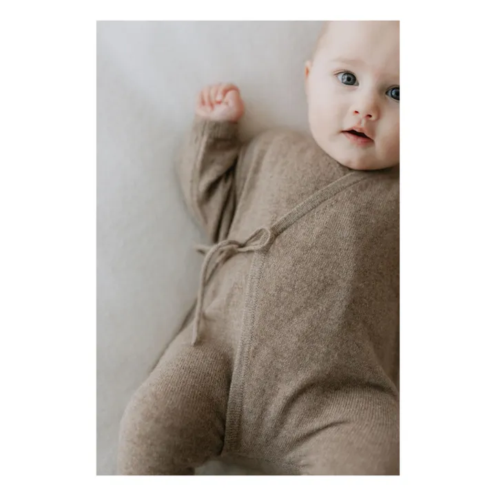 My Little Freckle Combinaison Cachemire Bio Babygrow | Camel