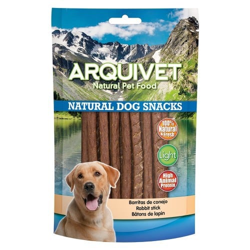 Petiscos para cães com sabor de coelho