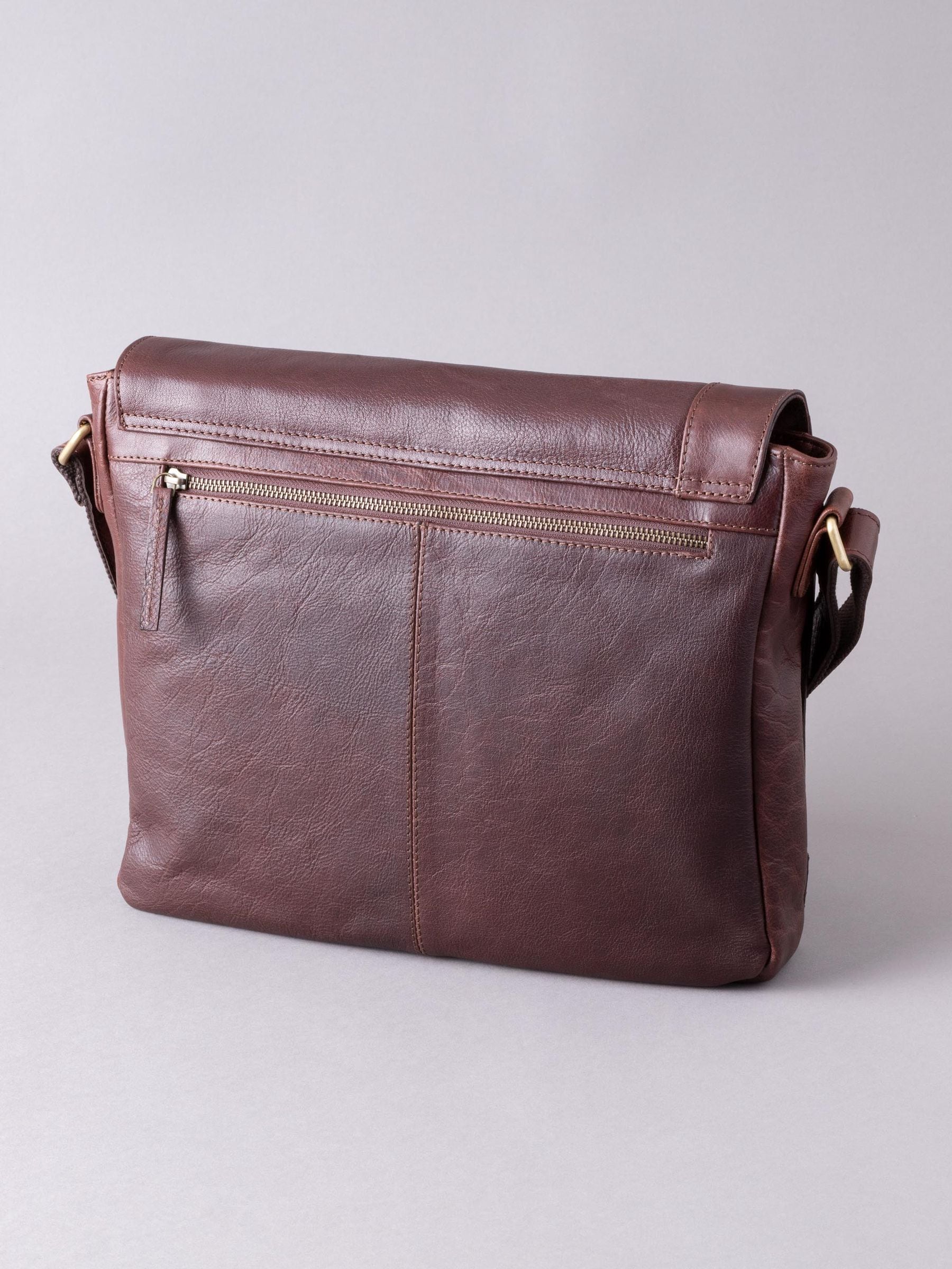 Bruin - Lakeland Leather Grote Keswick Leren Messenger-tas