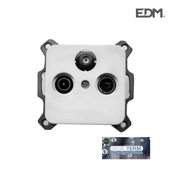 EDM Tomada Tv fm sat Encastrar 