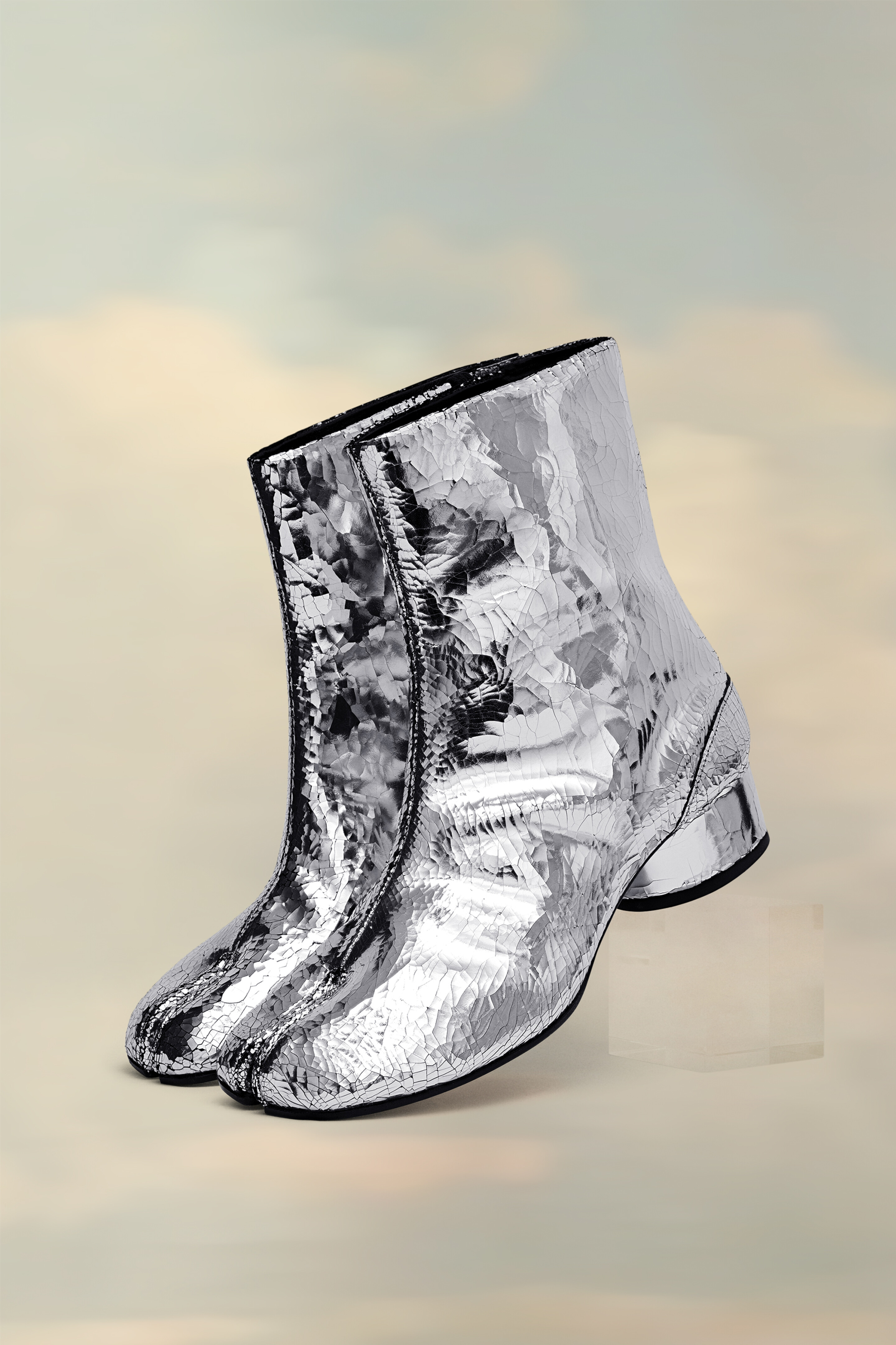 Bottes à talons bas Tabi Mirror