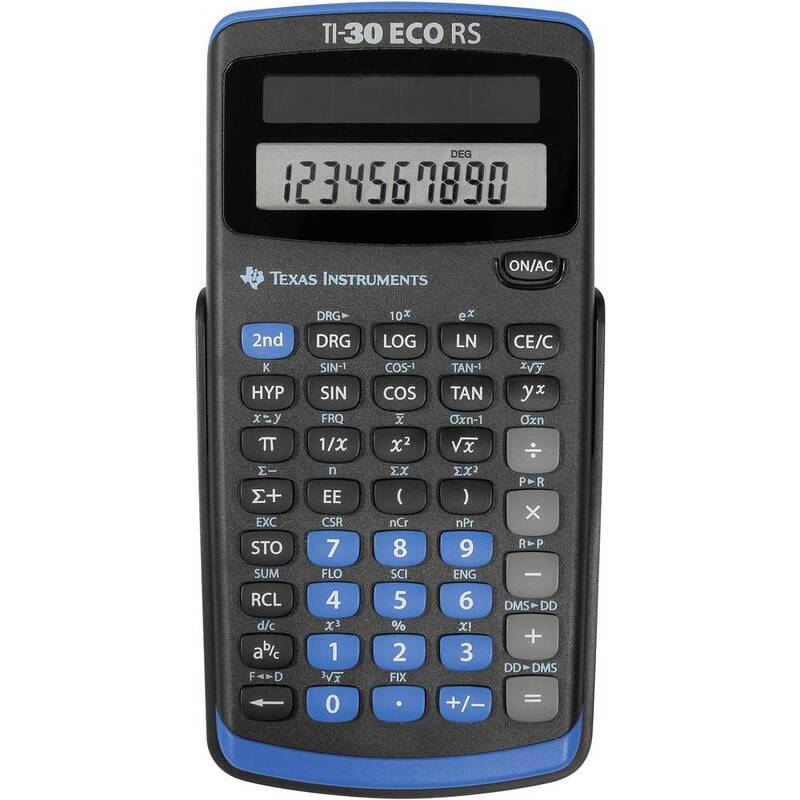 Texas Instruments Taschenrechner TI-30 eco RS, schwarz/blau