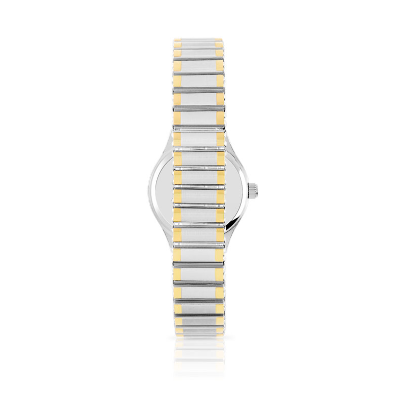 Montre femme bracelet acier bicolore