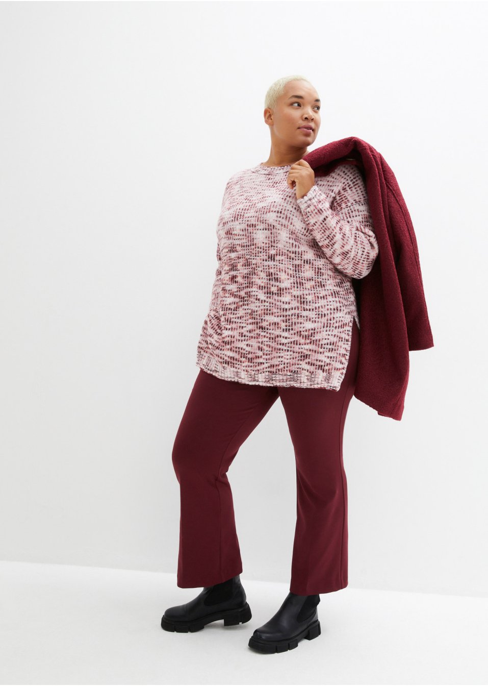 Pull avec fentes latérales extra longues